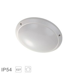 Lampara Plafon Interiores / Exteriores IP45 Portalamparas E27 Ø 27 x 9,5 cm,
