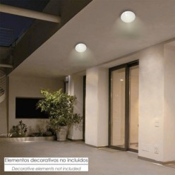 Lampara Plafon Interiores / Exteriores IP45 Portalamparas E27 Ø 27 x 9,5 cm,