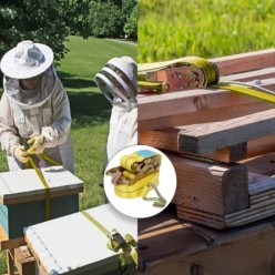 Cinta De Amarre Con Ratchet 6 metros x 38 mm, Trinquete Metalico Automatico, Cincha, Eslinga Mercancia, Correa Sujeción