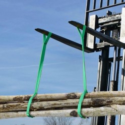Eslinga Plana Doble Banda 2,000 Kg, Factor Seguridad 7:1, Longitud: 2 Metros Ancho 6 cm, 100% Poliester, Color Verde