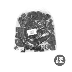 Contera Interior Plastico Cuadrada 40x40 mm, Color Negro, Bolsa 100 Unidades, Contera Mesa, Silla, Muebles, Estanteria