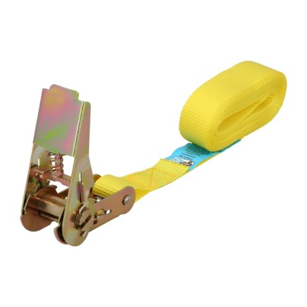 Cinta De Amarre Con Ratchet 4 metros x 25 mm, Trinquete Metalico Automatico, Cincha, Eslinga Mercancia, Correa Sujeción