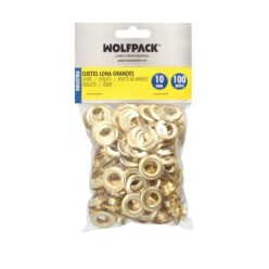 Ojetes / Ojales Metalicos Grandes Para Lona Ø Interior 10 mm, (Bolsa 100 Unidades)