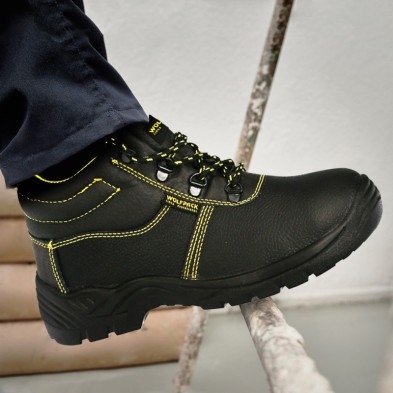 Zapatos Seguridad S3 Piel Negra Wolfpack  Nº 38 Vestuario Laboral,calzado Seguridad, Botas Trabajo, (Par)