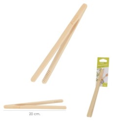 Pinzas De Cocina de Bambu Natural 20 cm,