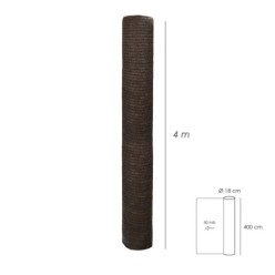 Malla Sombreo Rollo 4 x 50 metros, Reduce Radiación, Protección Jardín y Terraza, Regula Temperatura, Color Marrón
