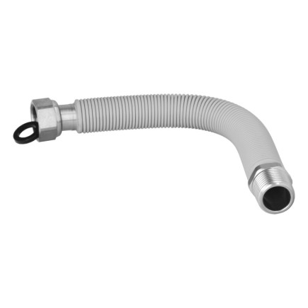 Tuberia Extensible Agua Acero Inoxidable Corrugado, Longitud de 22,5 a 30 cm, Tomas 1/2"
