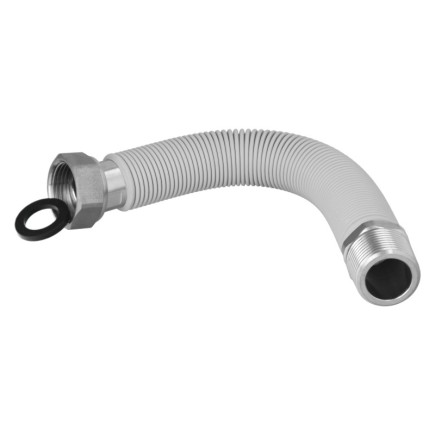 Tuberia Extensible Agua Acero Inoxidable Corrugado, Longitud de 22,5 a 30 cm, Tomas 3/4"