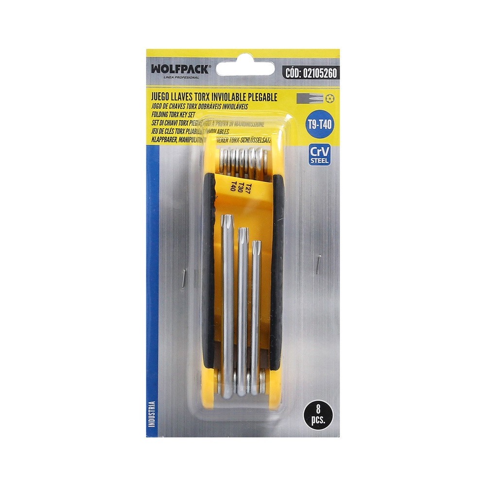 Juego Llaves Torx Plegable  8 Piezas Inviolable, Llave Torx Hexagonal, Llave Estrella, Llave Allen Estrella al por Mayor | Almac