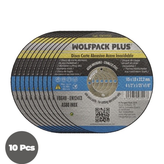 Disco Corte Abrasivo Acero Inoxidable Ø 115 x 22,2 Mm, Espesor 1,0 Mm, al por Mayor | Almacén de Ferretería