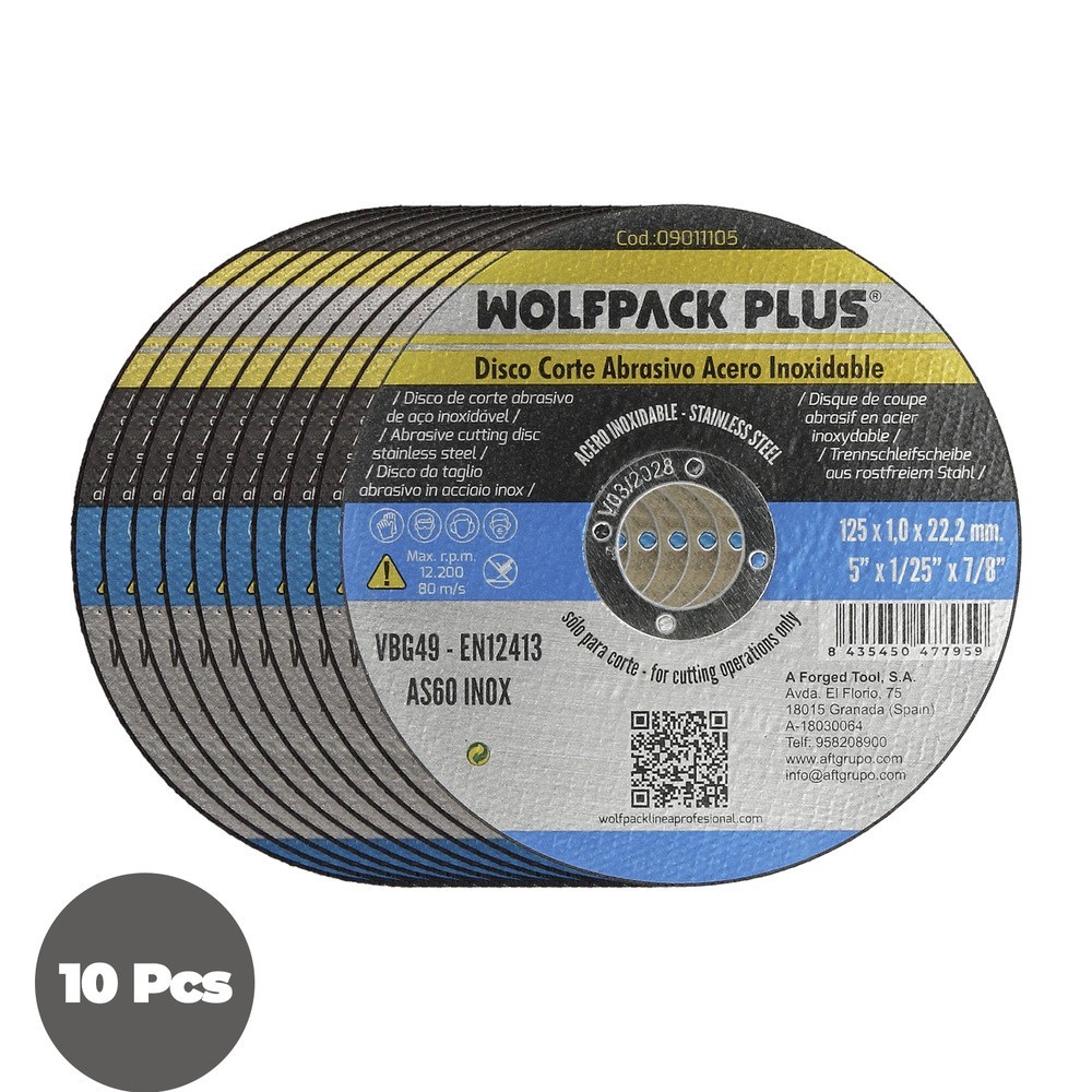 Disco Corte Abrasivo Acero Inoxidable Ø 125 x 22,2 Mm, Espesor 1,0 Mm, al por Mayor | Almacén de Ferretería
