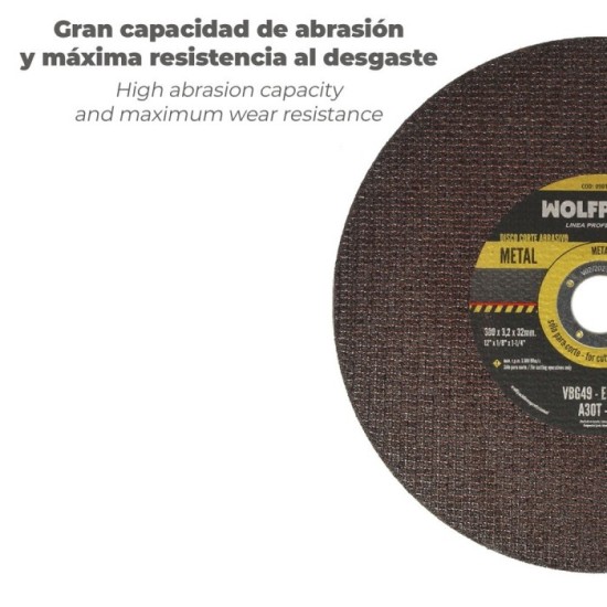 Disco Corte Abrasivo  Metal Ø 300 x Ø 32 mm, Espesor 3,2 mm, Disco Radial / Amoladora Universal Con Todas Las Amoladoras al por 