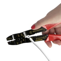 Alicates Crimpar Terminales Con Pelacables 195 mm,