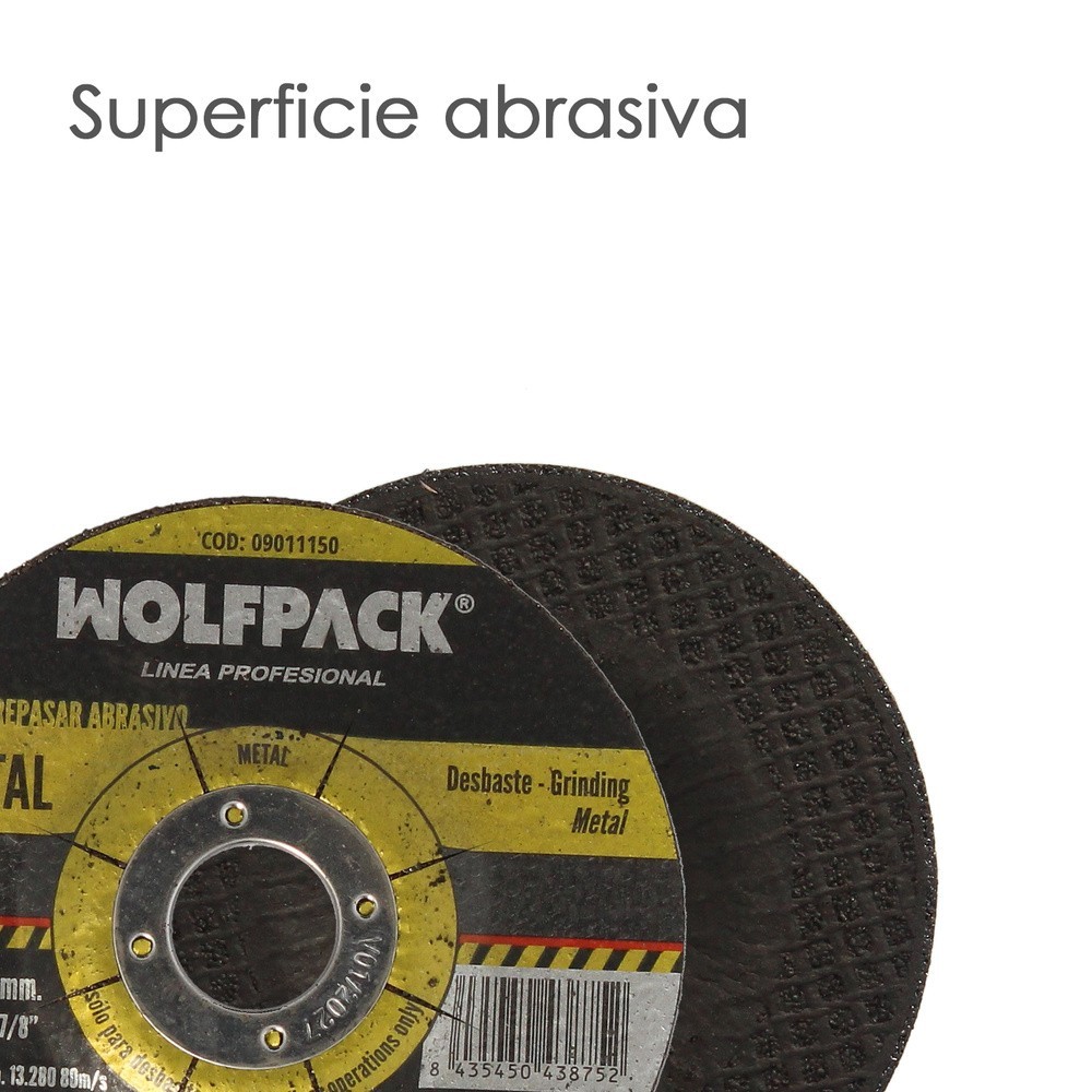 Disco Repasar Abrasivo Ø 115 x Ø 22 mm, Espesor 6,4 mm, Disco Radial / Amoladora Universal Compatible Con Todas Las Amoladoras a