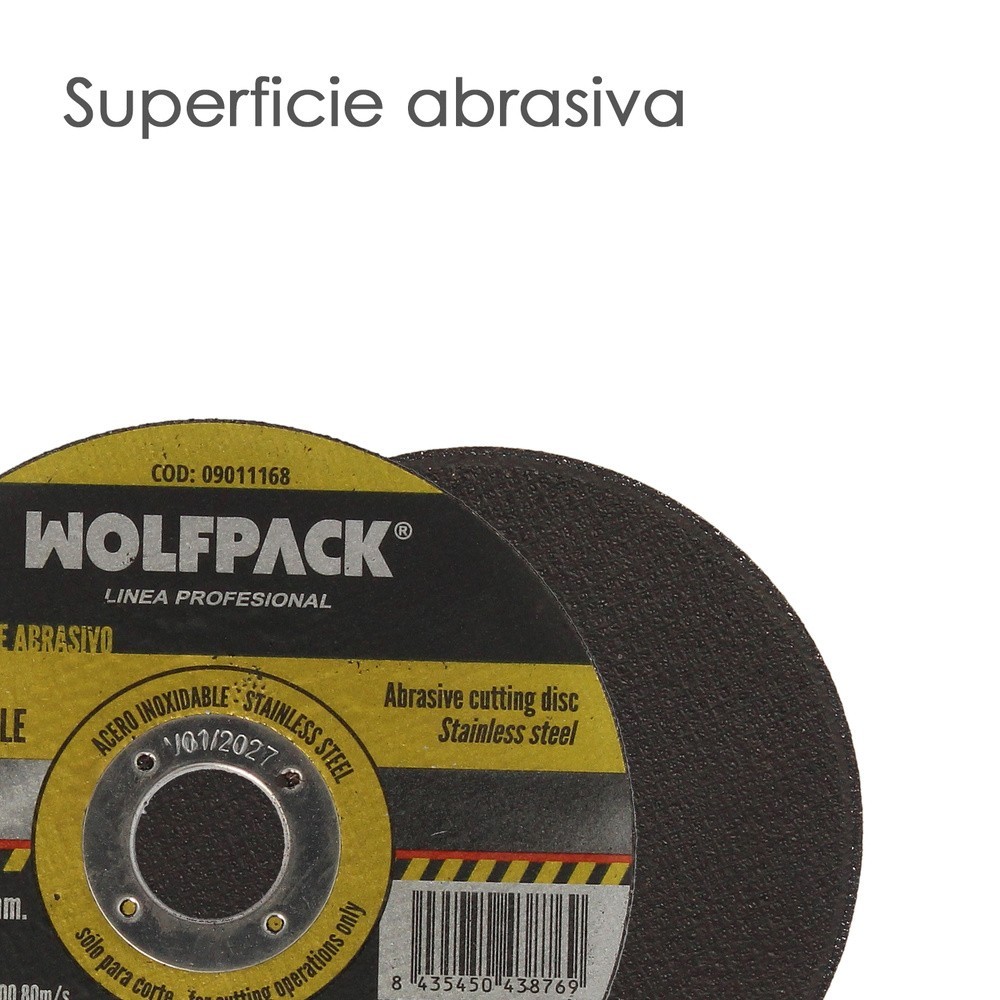 Disco Corte Abrasivo Acero Inoxidable Plus Ø 125x Ø 22,2 mm Espesor 1,0 mm, Disco Radial / Amoladora Universal al por Mayor | Al