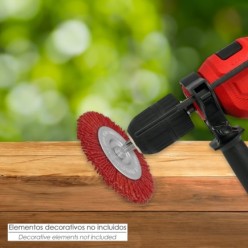 Cepillo Nylon Disco Ø100 mm, 1/4", Lijar y Pulir Madera, Metal, Acero Inoxidable, Cepillo Taladro, Cepillo Pulir, Cepillo Lijar