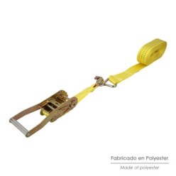 Cinta De Amarre Con Ratchet 12 metros x 50 mm, Trinquete Metalico Automatico, Cincha, Eslinga Mercancia, Correa Sujeción