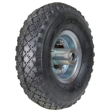 Rueda Carretilla Almacen / Sacos  Neumática Llanta Galvanizada Eje Descentrado Ø 20 mm,