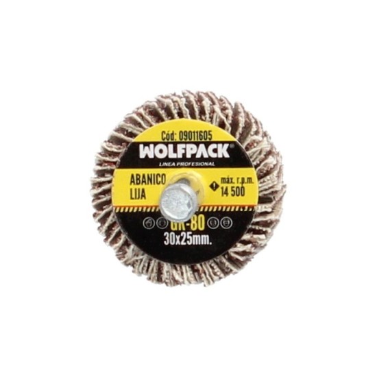Abanico Lija Grano 80 Medida Ø 30 x 25 mm, Disco Abrasivo Laminas, Ruedas Mil Hojas, Ruedas Abrasivas,Lijado,Desbaste,Pulir al p