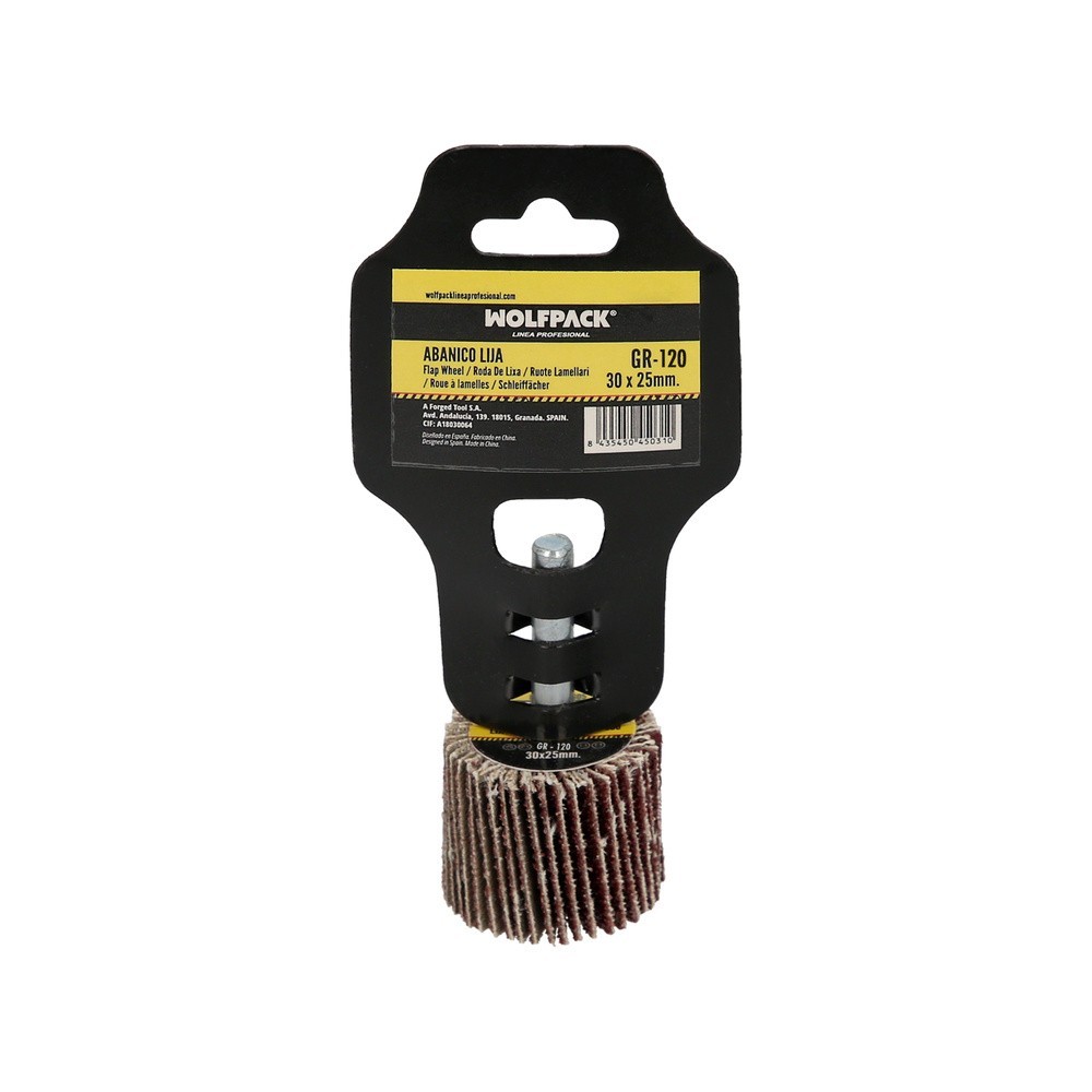 Abanico Lija Grano 120 Medida Ø 30 x 25 mm, Disco Abrasivo Laminas, Ruedas Mil Hojas, Ruedas Abrasivas,Lijado,Desbaste,Pulir al 