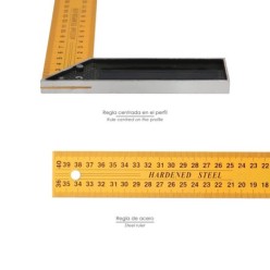Escuadra Metalica 400 mm, Escuadra Carpintero, Escuadra Construcción,