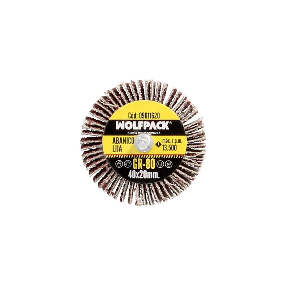 Abanico Lija Grano 80 Medida Ø 40 x 20 mm, Disco Abrasivo Laminas, Ruedas Mil Hojas, Ruedas Abrasivas,Lijado,Desbaste,Pulir al p