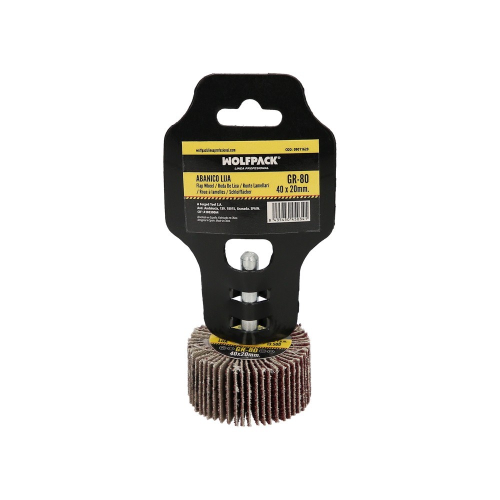 Abanico Lija Grano 80 Medida Ø 40 x 20 mm, Disco Abrasivo Laminas, Ruedas Mil Hojas, Ruedas Abrasivas,Lijado,Desbaste,Pulir al p