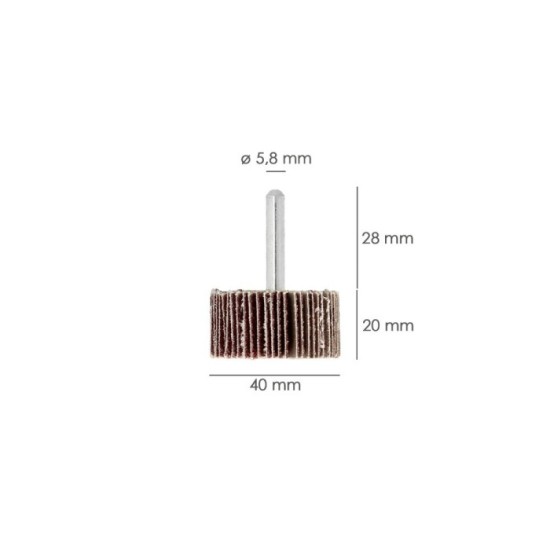 Abanico Lija Grano 120 Medida Ø 40 x 20 mm, Disco Abrasivo Laminas, Ruedas Mil Hojas, Ruedas Abrasivas,Lijado,Desbaste,Pulir al 
