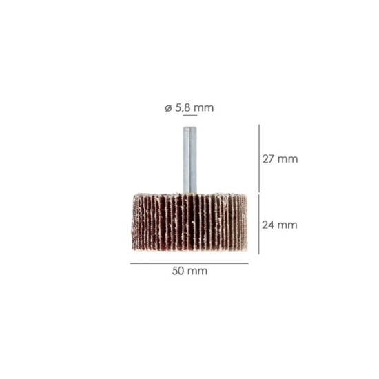 Abanico Lija Grano 80 Medida Ø 50 x 25 mm, Disco Abrasivo Laminas, Ruedas Mil Hojas, Ruedas Abrasivas,Lijado,Desbaste,Pulir al p