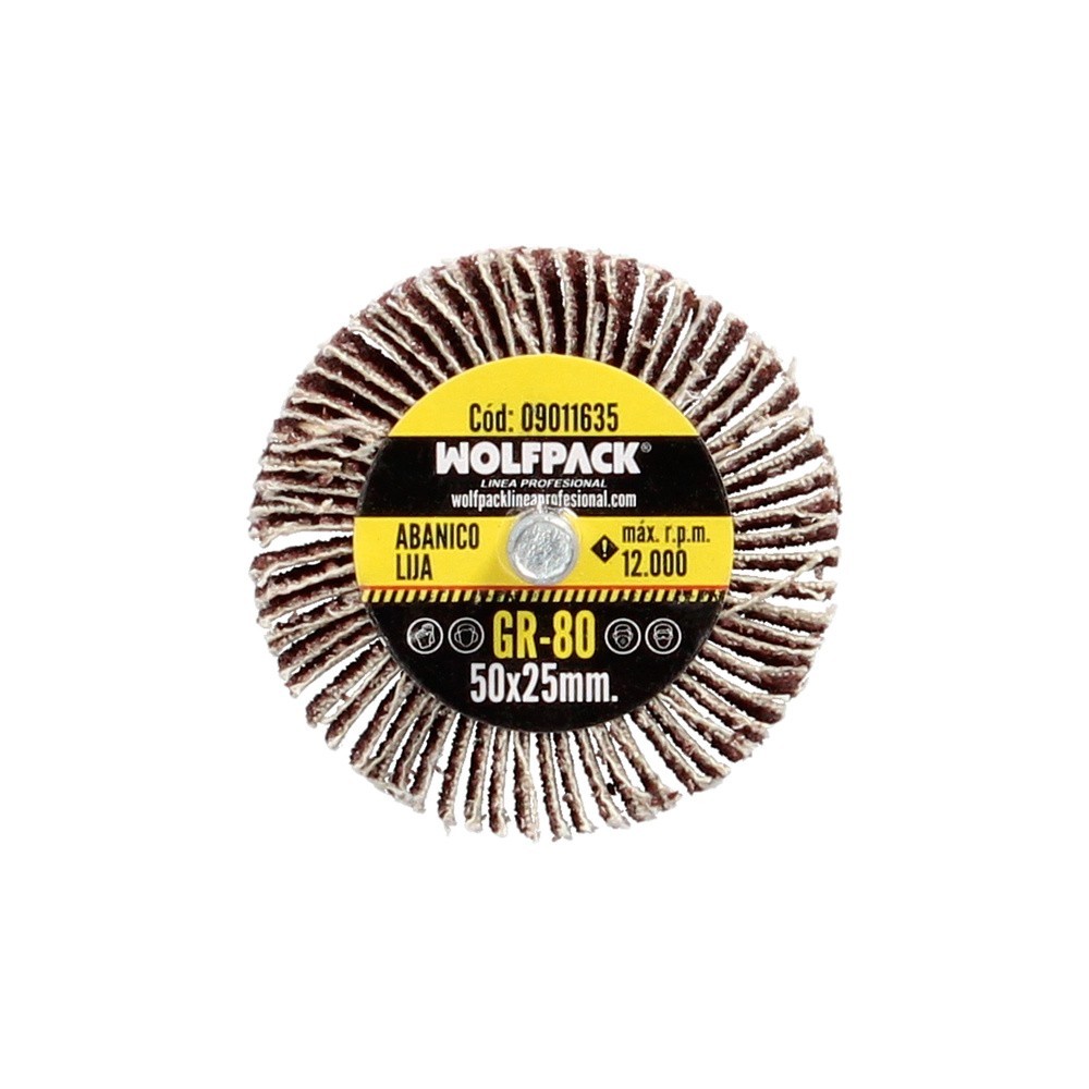 Abanico Lija Grano 80 Medida Ø 50 x 25 mm, Disco Abrasivo Laminas, Ruedas Mil Hojas, Ruedas Abrasivas,Lijado,Desbaste,Pulir al p