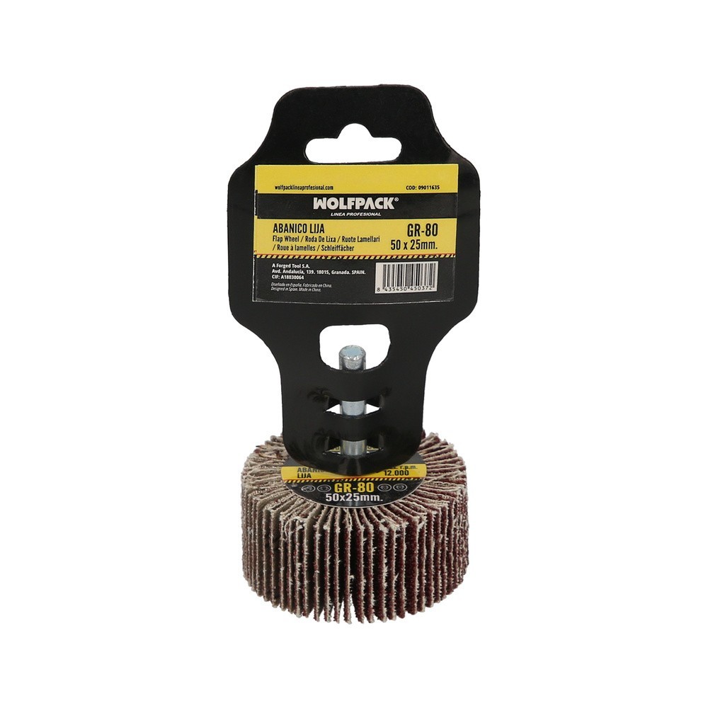 Abanico Lija Grano 80 Medida Ø 50 x 25 mm, Disco Abrasivo Laminas, Ruedas Mil Hojas, Ruedas Abrasivas,Lijado,Desbaste,Pulir al p
