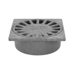 Sumidero Sifónico Pvc  15x15 cm, Salida De Ø 75 / 50 mm, desagüe, Desaguadero, Tragadero, Alcantarilla,