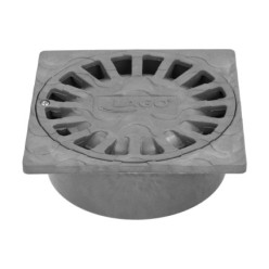 Sumidero Sifónico Pvc  15x15 cm, Salida De Ø 75 / 50 mm, desagüe, Desaguadero, Tragadero, Alcantarilla,