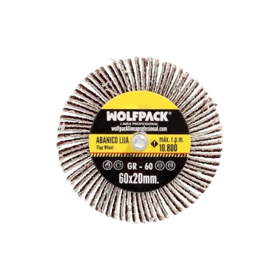 Abanico Lija Grano 60 Medida Ø 60 x 20 mm, Disco Abrasivo Laminas, Ruedas Mil Hojas, Ruedas Abrasivas,Lijado,Desbaste,Pulir al p