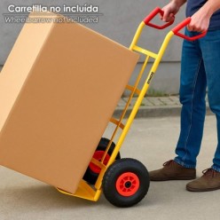 Rueda Carretilla Almacen / Sacos  Neumática llanta plástico 20 mm,