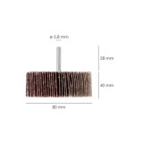 Abanico Lija Grano 40 Medida Ø 80 x 40 mm, Disco Abrasivo Laminas, Ruedas Mil Hojas, Ruedas Abrasivas,Lijado,Desbaste,Pulir al p