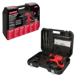 Martillo SDS PLUS A Bateria 20 Volt, Con Bateria 4,0 Ah, 1,400 R,P,M, 3 Funciones Cincelar, Perforar y Perforar con Martillo