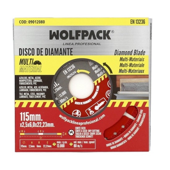 Disco Diamante 115 Mm Multimaterial Total X al por Mayor | Almacén de Ferretería