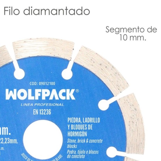 Disco Diamante Ø 115 mm, Piedra, Ladrillo, Refractarios, Bloques de Hormigon, Segmento Diamantado 10 mm, al por Mayor | Almacén 
