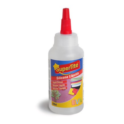 Silicona Liquida Botella 100 ml, Uso Escolar / Oficina, No Toxica Con Aplicador y Tapón