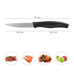 Cuchillo Nuuk Mondador Hoja Acero Inoxidable 9 cm, Negro (1 Unidad)