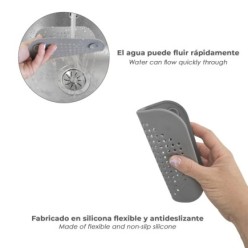 Protector Desagüe Silicona Cocina Baño 145 x 145 mm,