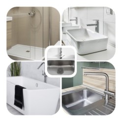 Protector Desagüe Silicona Cocina Baño 145 x 145 mm,