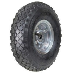 Rueda Carretilla Almacen / Sacos  Neumática Llanta Galvanizada Eje Descentrado Ø 20 mm,