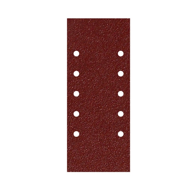 Lija Recambio Con Velcro 115x280 mm, con Agujeros Grano  40 (10 Piezas)