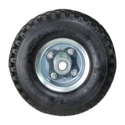 Rueda Carretilla Almacen / Sacos  Neumática Llanta Galvanizada Eje Descentrado Ø 20 mm,