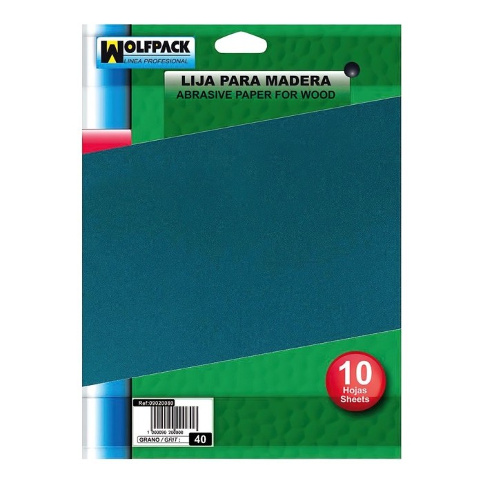 Lija Madera Grano 120 (Pack 10 Pliegos) al por Mayor | Almacén de Ferretería