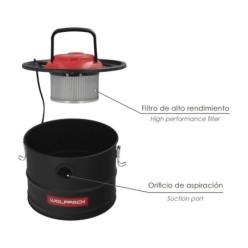 Aspirador Cenizas Wolfpack 1200 Watt, 15 Litros