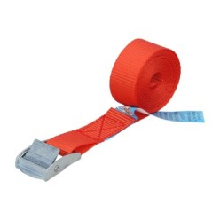 Cinta De Amarre Con Trinquete 2,5 metros x 25 mm, Trinquete Metalico Automatico, Cincha, Eslinga Mercancia, Correa Sujeción