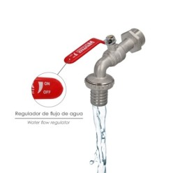 Grifo Jardín Esfera 1", Grifo Exterior Para Sistemas de Agua,